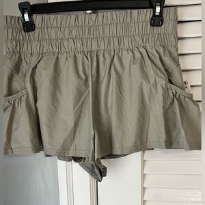Free People Sage Green Athletic Shorts